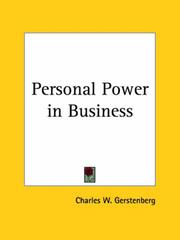 Cover of: Personal Power in Business