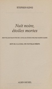 Cover of: Nuit Noire, Etoiles Mortes (French Edition)