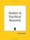 Cover of: Studies in Psychical Research