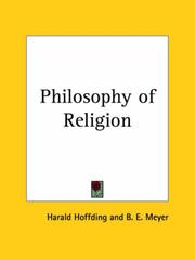 Cover of: Philosophy of Religion by Harald Høffding, Harald Høffding