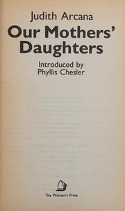 Cover of: Our mothers' daughters