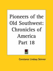 Cover of: Pioneers of the Old Southwest by Constance Lindsay Skinner