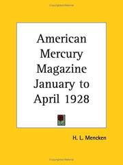 Cover of: American Mercury Magazine, January to April 1928