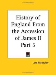 Cover of: History of England From the Accession of James II, Part 5 by Thomas Babington Macaulay
