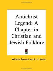 Cover of: Antichrist Legend: A Chapter in Christian and Jewish Folklore