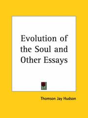 Cover of: Evolution of the Soul and Other Essays