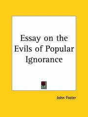 Cover of: Essay on the Evils of Popular Ignorance by John Foster