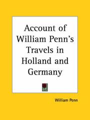 Cover of: Account of William Penn's Travels in Holland and Germany by William Penn