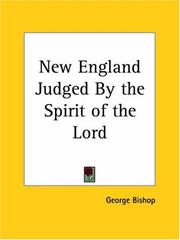 Cover of: New England Judged By the Spirit of the Lord