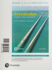 Cover of: Precalculus: A Unit Circle Approach, Books a la Carte Edition