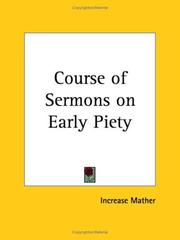 Cover of: Course of Sermons on Early Piety