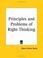 Cover of: Principles and Problems of Right Thinking