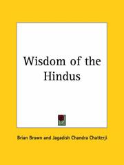Cover of: Wisdom of the Hindus by Jagadish Chandra Chatterji