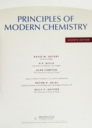 Cover of: Principles of Modern Chemistry by H. Gillis, Alan Campion, David Oxtoby