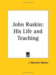 Cover of: John Ruskin by J. Marshall Mather