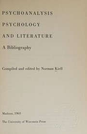Cover of: Psychoanalysis Psychology & Literature A