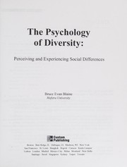 Cover of: The Psychology of Diversity by Bruce Evan Blaine