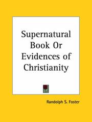 Cover of: Supernatural Book or Evidences of Christianity by Randolph S. Foster