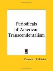 Cover of: Periodicals of American Transcendentalism by Clarence Louis Frank Gohdes