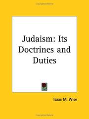 Cover of: Judaism: Its Doctrines and Duties