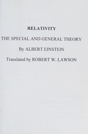 Cover of: Relativity: The Special and the General Theory