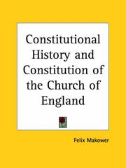 Cover of: Constitutional History and Constitution of the Church of England