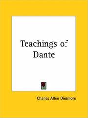 Cover of: Teachings of Dante by Charles Allen Dinsmore