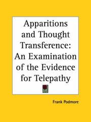Cover of: Apparitions and thought-transference