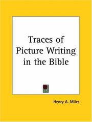 Cover of: Traces of Picture Writing in the Bible