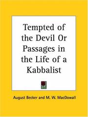 Cover of: Tempted of the Devil or Passages in the Life of a Kabbalist by August Becker