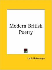 Cover of: Modern British Poetry by Louis Untermeyer