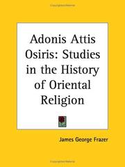 Cover of: Adonis Attis Osiris: Studies in the History of Oriental Religion