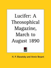 Cover of: Lucifer - A Theosophical Magazine, March to August 1890