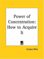 Cover of: Power of Concentration: How to Acquire It