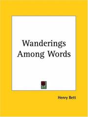 Cover of: Wanderings Among Words