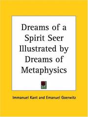 Träume eines Geistersehers erläutert durch Träume der Metaphysik by Immanuel Kant