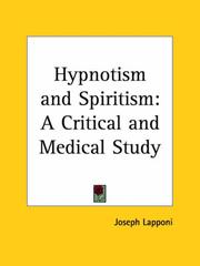 Cover of: Hypnotism and Spiritism by Joseph Lapponi