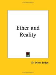 Cover of: Ether and Reality