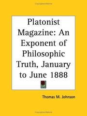 Cover of: Platonist Magazine by Thomas M. Johnson, Thomas M. Johnson