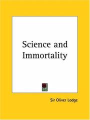 Cover of: Science and Immortality