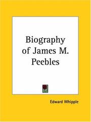 Cover of: Biography of James M. Peebles