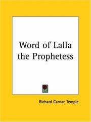 Cover of: Word of Lalla the Prophetess by Richard Carnac Temple