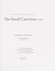 Cover of: Small Catechism,1529: The Annotated Luther Study Edition