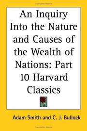 Cover of: An Inquiry Into the Nature and Causes of the Wealth of Nations by Adam Smith