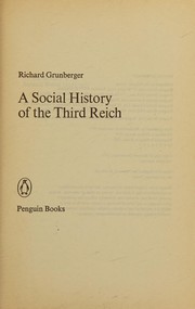 Cover of: A social history of the Third Reich