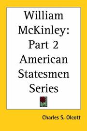 Cover of: William McKinley | Charles S. Olcott
