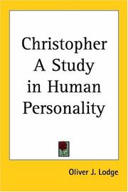 Cover of: Christopher: A Study in Human Personality
