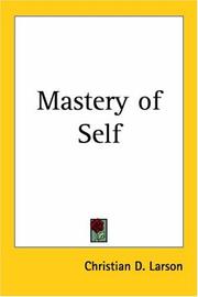 Cover of: Mastery of Self