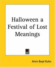 Cover of: Halloween A Festival Of Lost Meanings