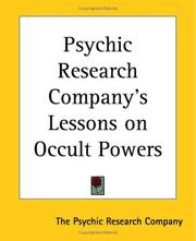 Cover of: Psychic Research Company's Lessons On Occult Powers by Psychic Research Company